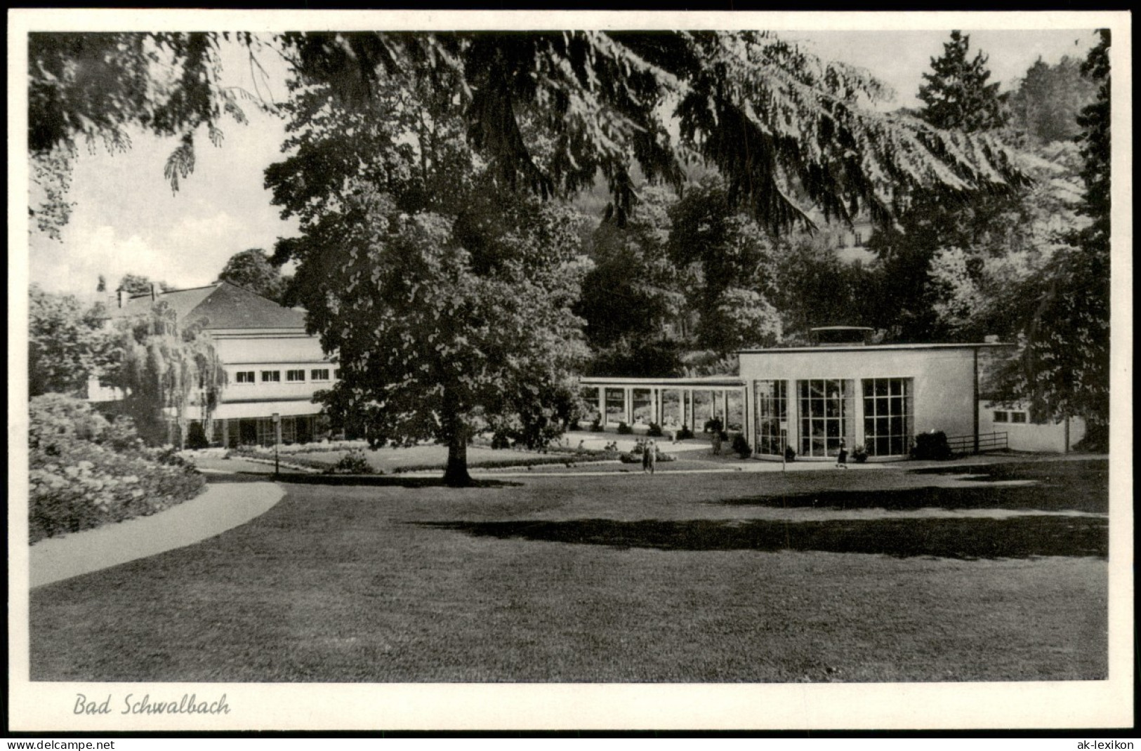 Ansichtskarte Bad Schwalbach Langenschwalbach Partie Im Kurpark 1956 - Bad Schwalbach