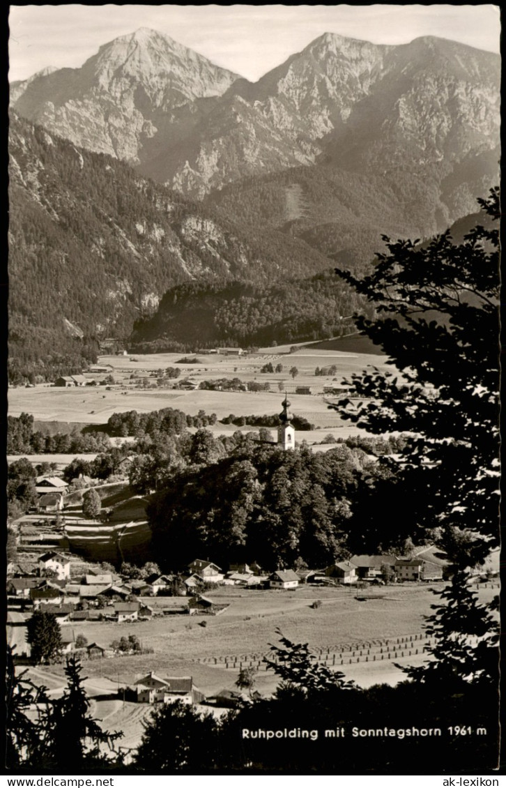 Ansichtskarte Ruhpolding Ruhpolding Mit Sonntagshorn 1960 - Ruhpolding