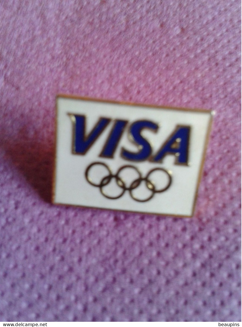 RARE PINS ANNEAUX JEUX OLYMPIQUES VISA BLANC EGF B750 - Juegos Olímpicos