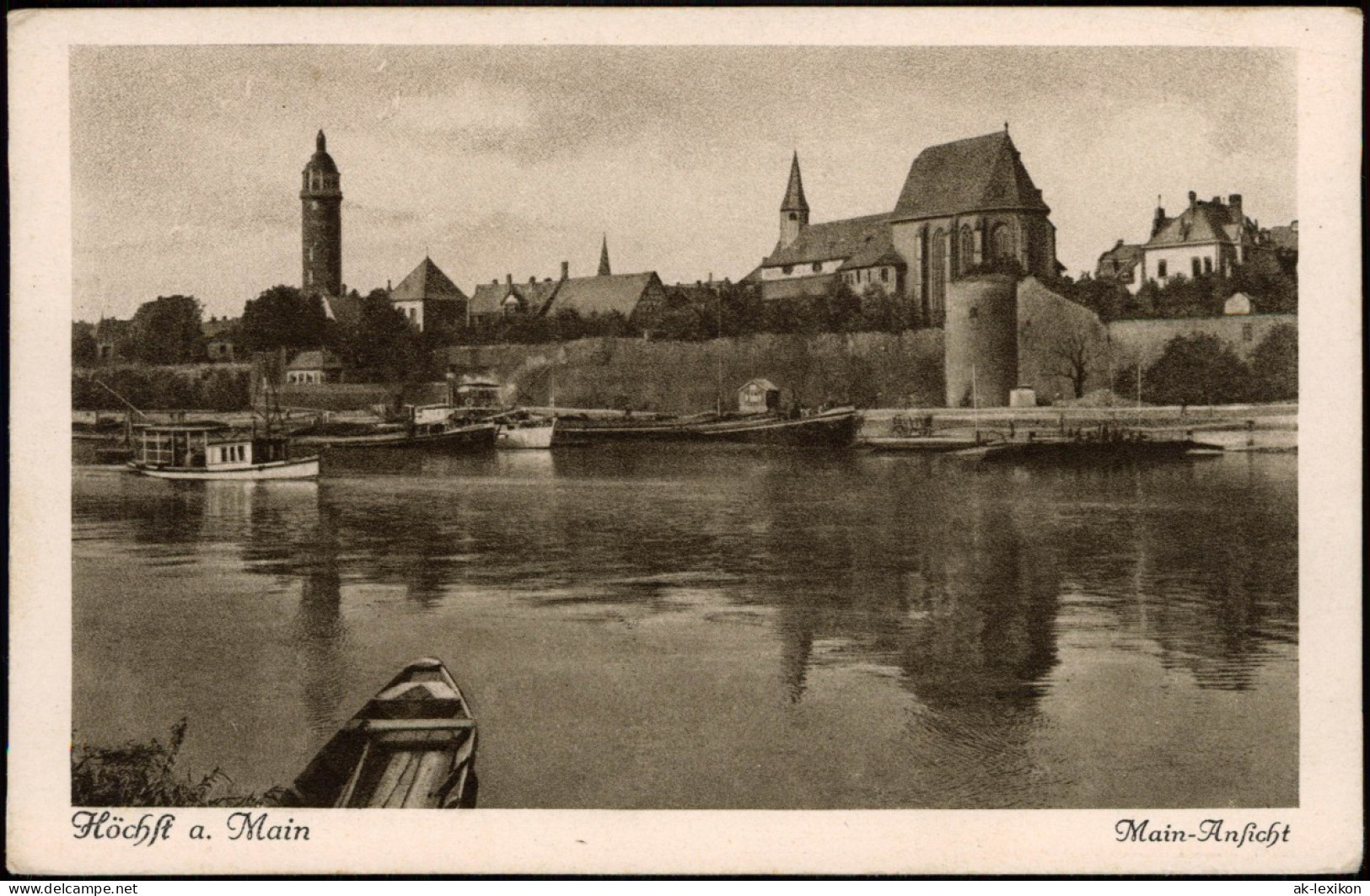 Ansichtskarte Höchst-Frankfurt Am Main Mainpartie - Boote 1928 - Hoechst