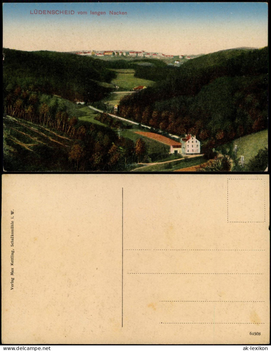 Ansichtskarte Lüdenscheid Vom Langen Nacken 1913 - Luedenscheid