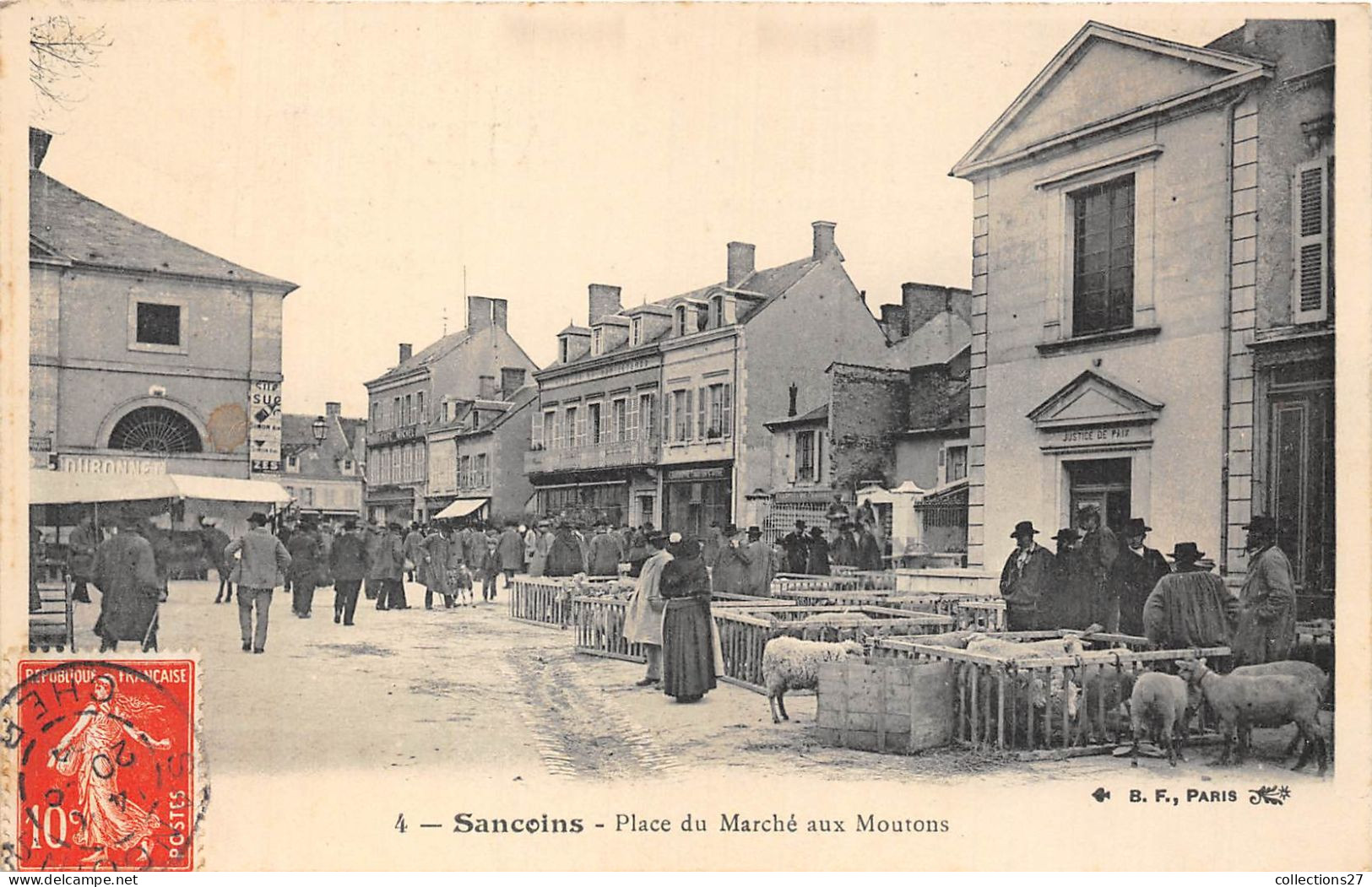 18-SANCOINS- PLACE  DU MARCHE AUX MOUTONS - Sancoins