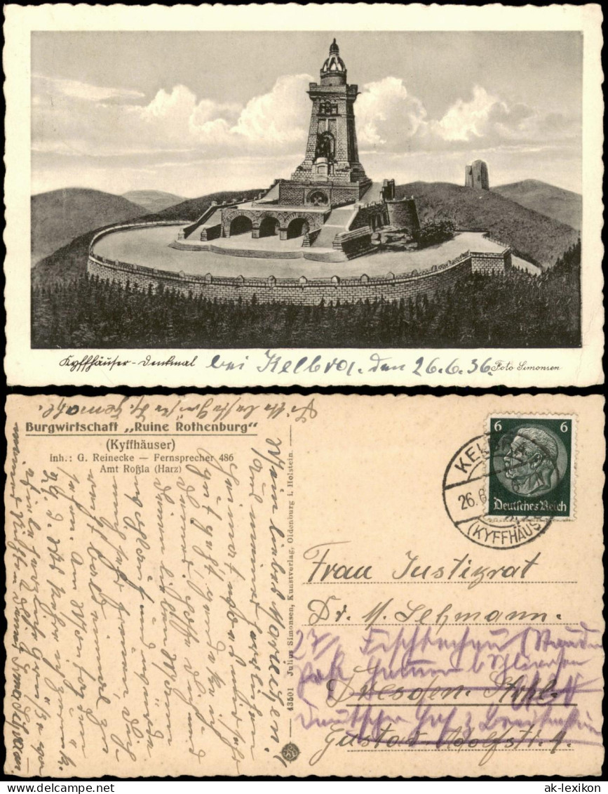 Kelbra (Kyffhäuser) Kaiser-Friedrich-Wilhelm  Künstlerkarte 1936 - Kyffhaeuser