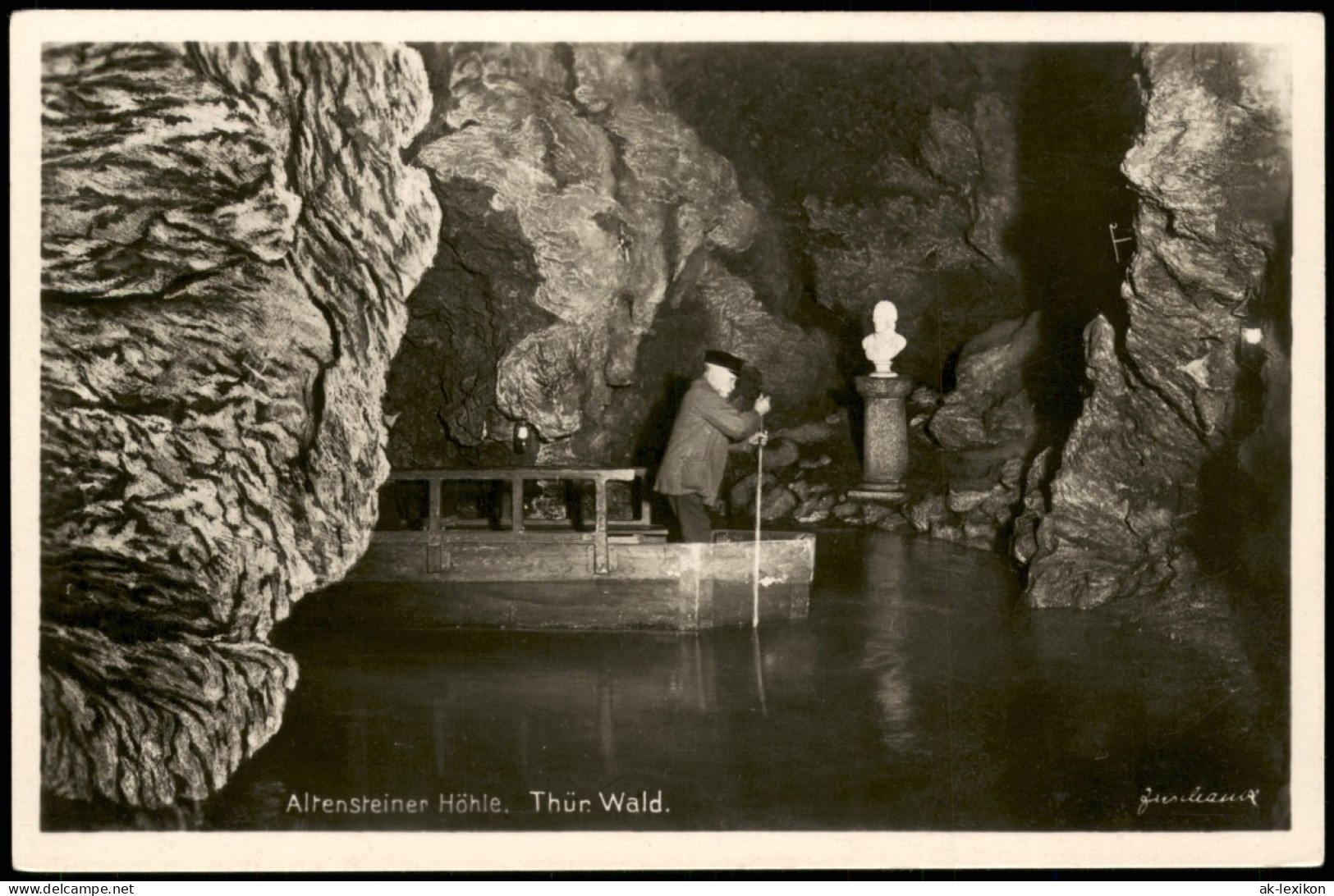 Ansichtskarte Schweina / Thr. Altensteiner Höhle Kahn Und Statue 1932 - Schweina