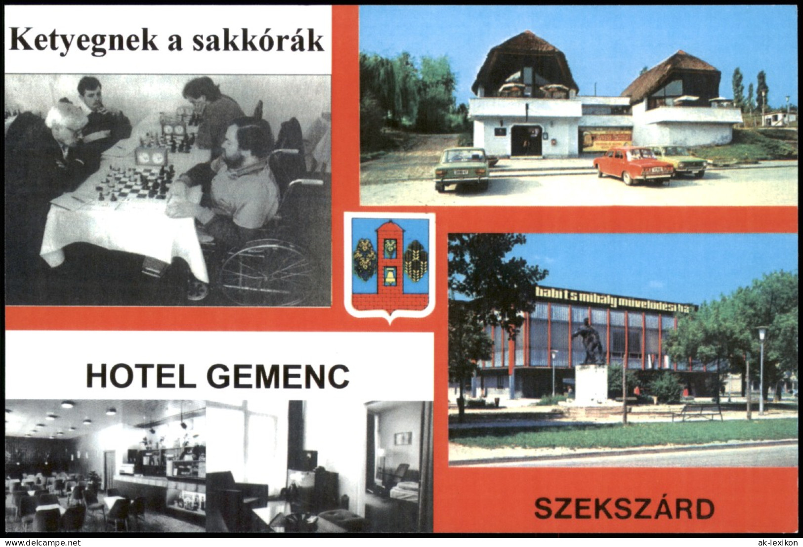 Schach Motiv: Ketyegnek A Sakkórák HOTEL GEMENC SZEKSZÁRD 1993 - Contemporain (à Partir De 1950)