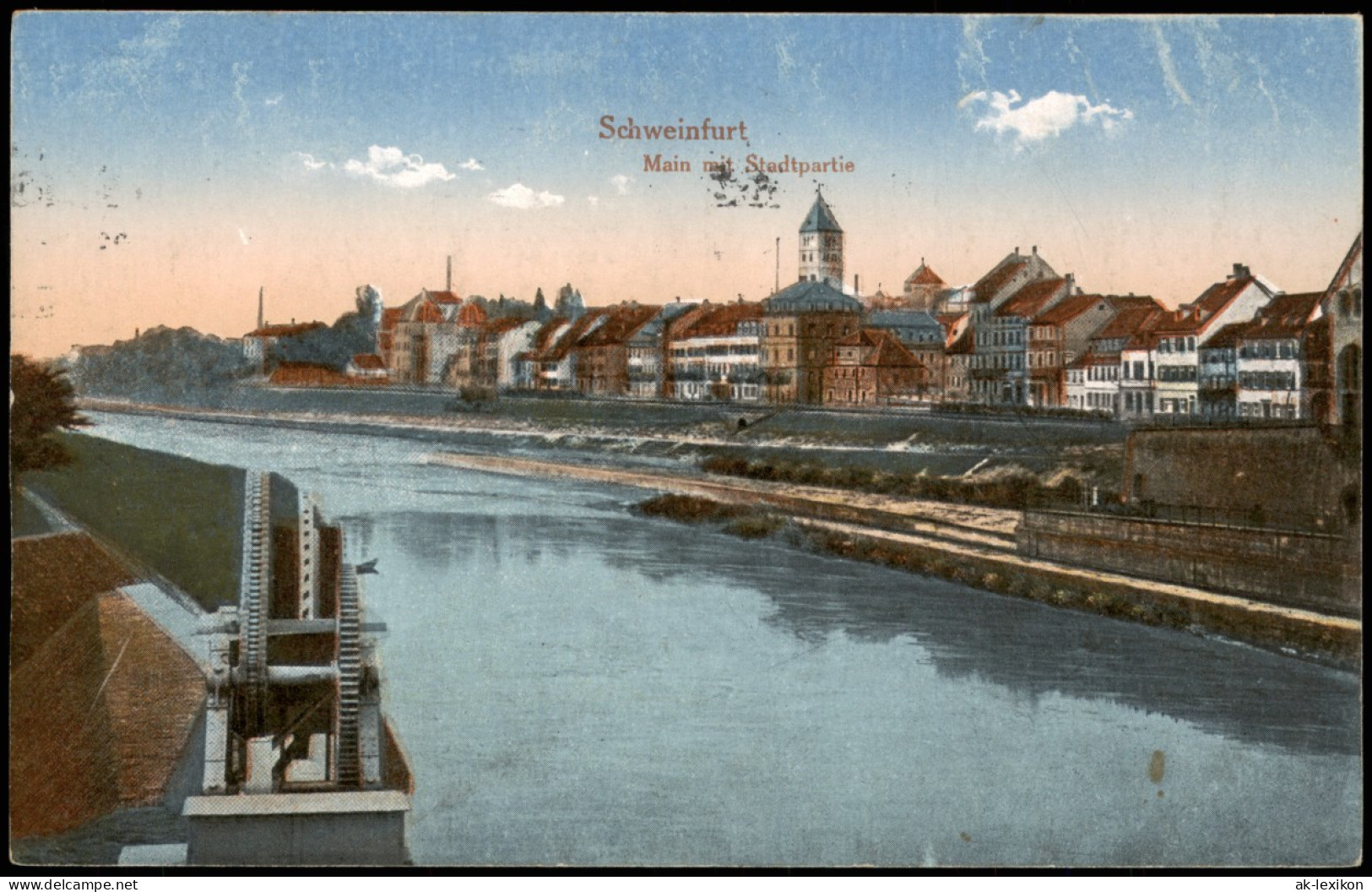 Ansichtskarte Schweinfurt Main Mit Stadtpartie 1918  Gel. Feldpost - Schweinfurt