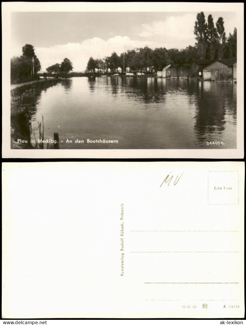 Ansichtskarte Plau (am See) Partie An Den Bootshäusern 1955 - Plau