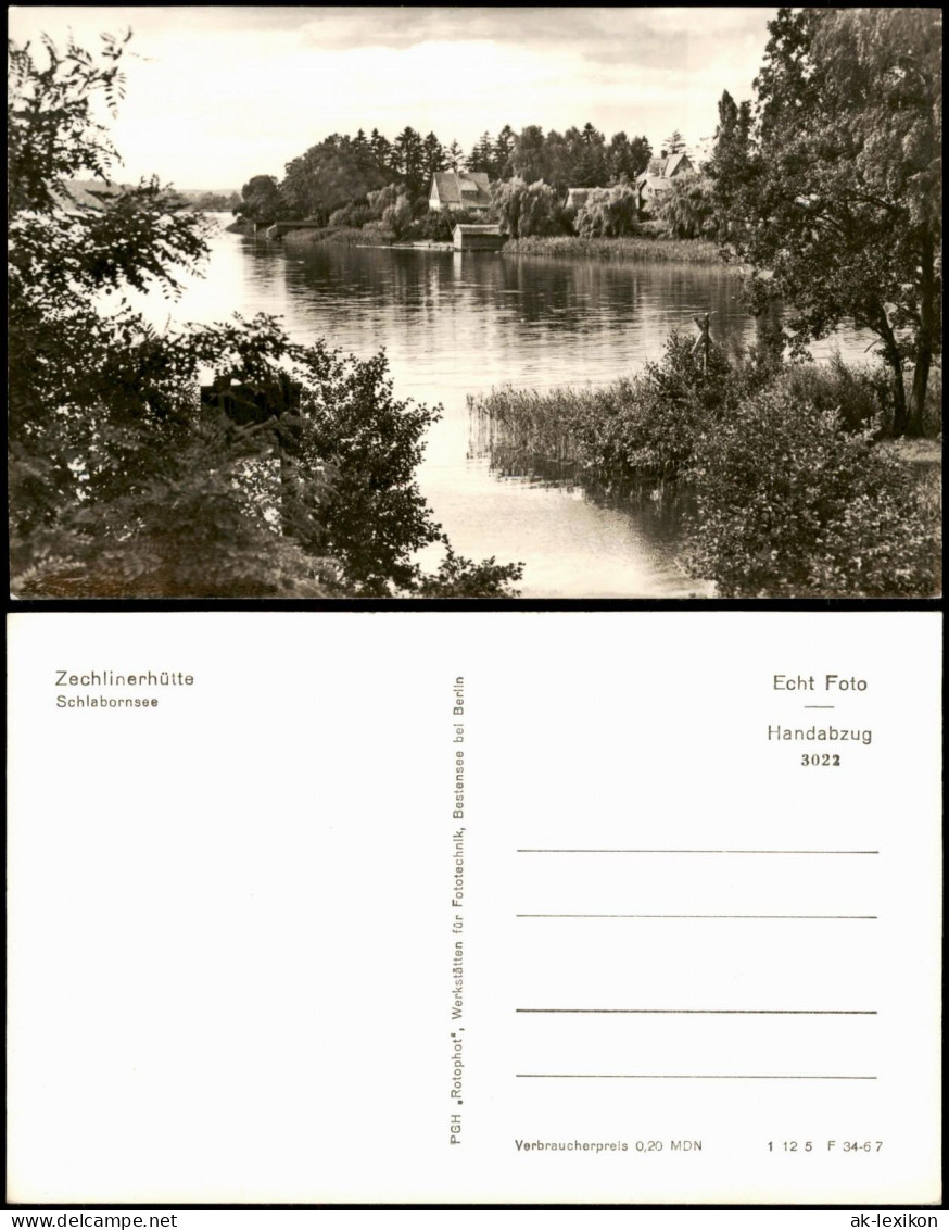 Ansichtskarte Zechlinerhütte/Mark-Rheinsberg Partie Am Schlabornsee 1967 - Zechlinerhütte