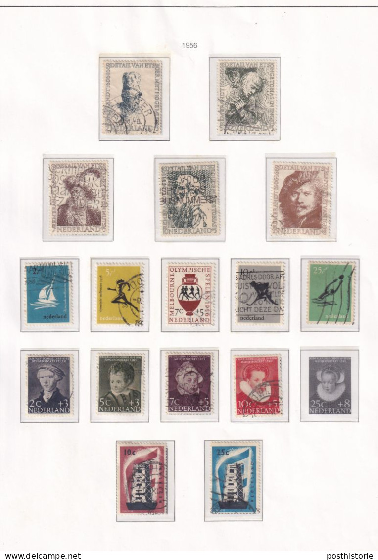 Zegels 1956 Compleet (excl 25 Cent Kinderzegel) Nvph 671 Tm 687 - Usados