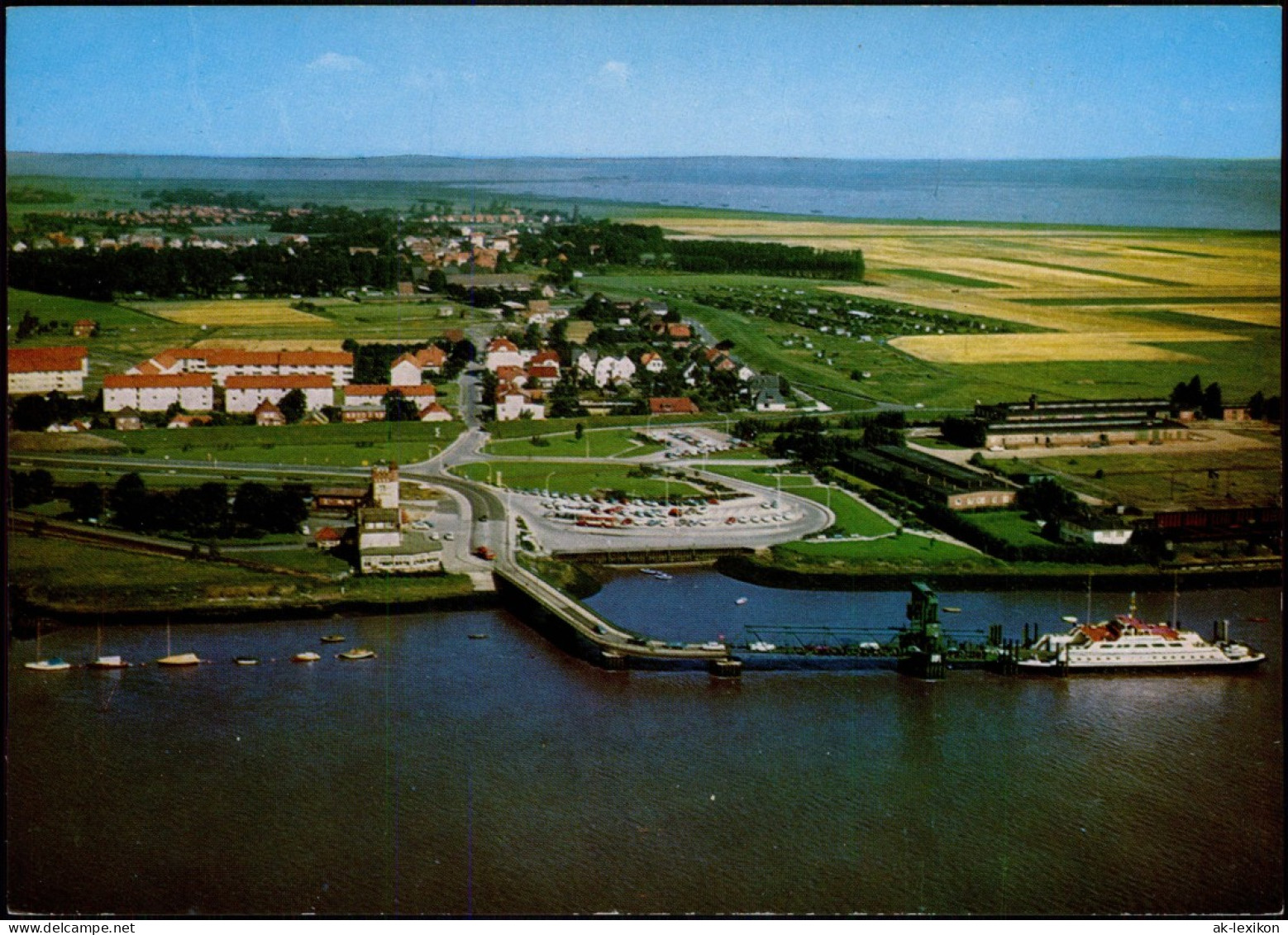 Ansichtskarte Blexen-Nordenham Luftbild Luftaufnahme 1975 - Nordenham