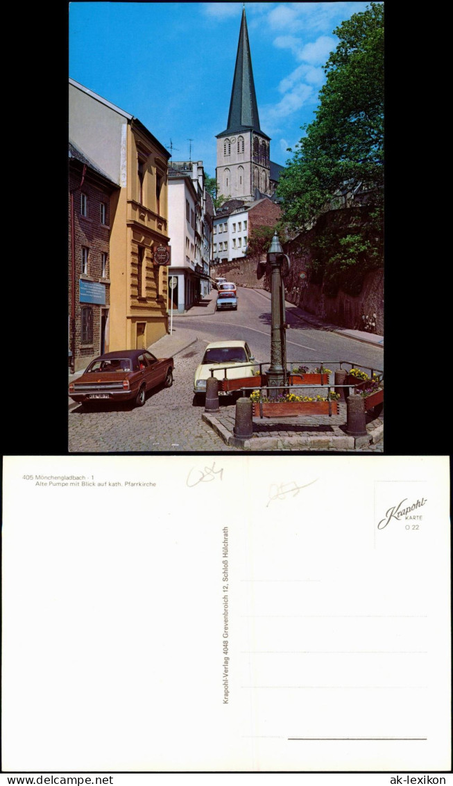 Mönchengladbach Alte Pumpe Blick Kath. Pfarrkirche, Autos U.a. FORD 1975 - Moenchengladbach