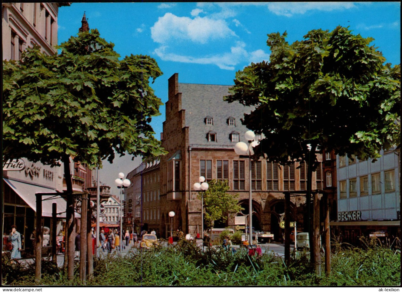Ansichtskarte Minden Einkaufsstraße, Geschäfte, Blick Zum Rathaus 1980 - Minden