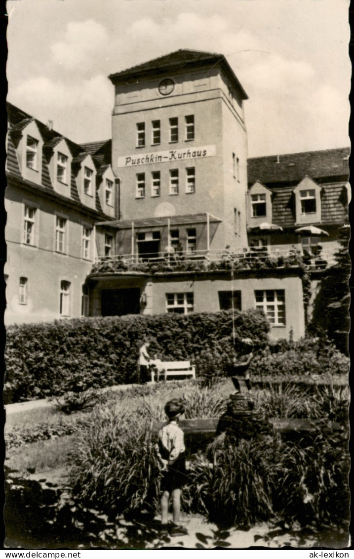 Ansichtskarte Bad Wilsnack Puschkin-Kurhaus; Kind Am Brunnen Im Garten 1960 - Bad Wilsnack