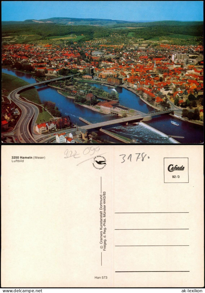 Ansichtskarte Hameln Luftbild 1985 - Hameln (Pyrmont)