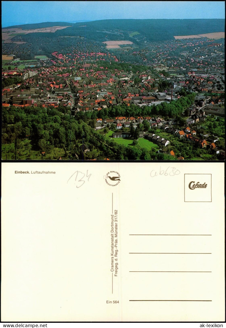 Ansichtskarte Einbeck Luftbild Gesamtansicht Vom Flugzeug Aus 1980 - Einbeck