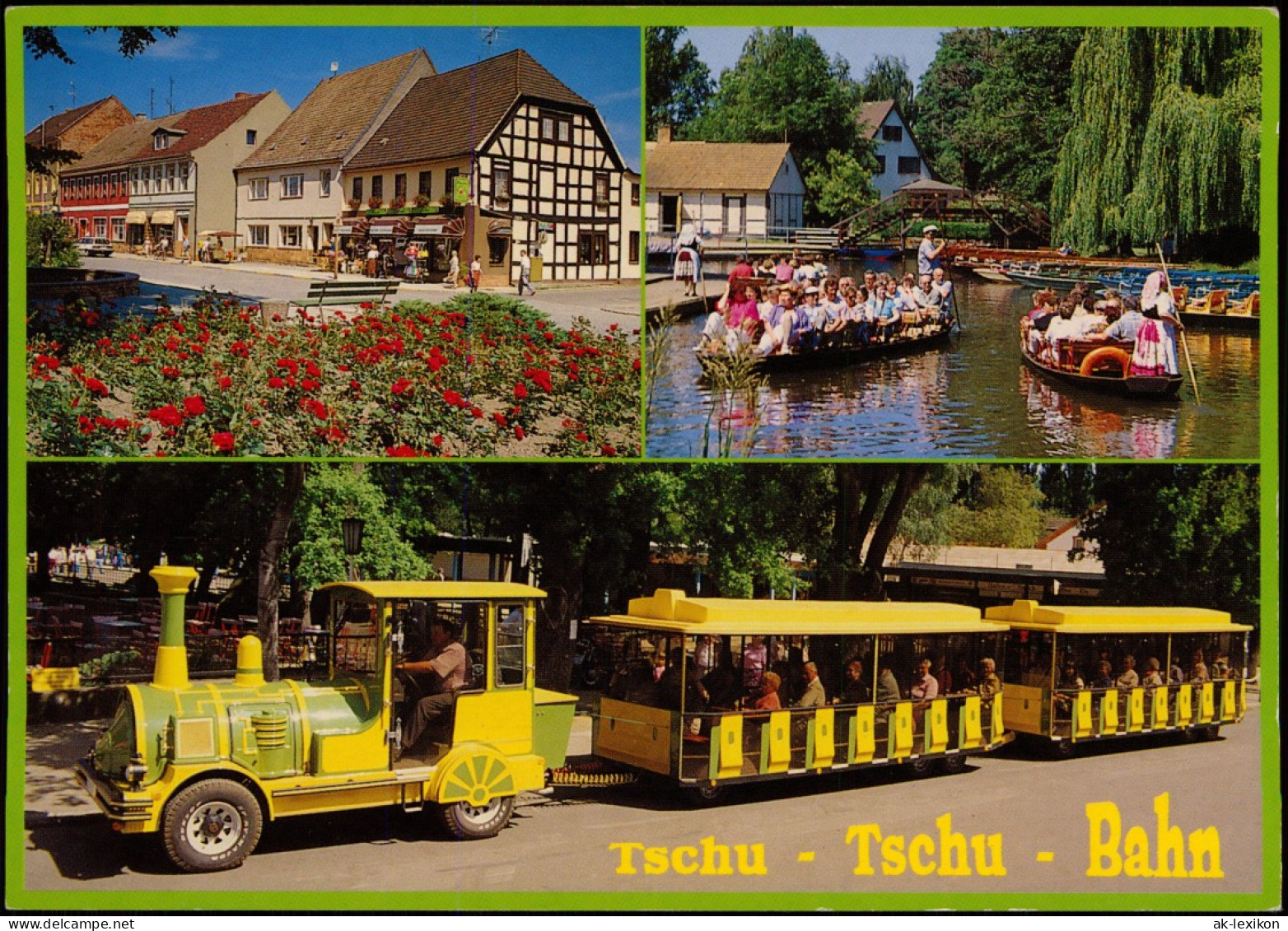 Lübbenau (Spreewald) Lubnjow Tschu - Tschu Bahn, Straße, Hafen 1995 - Luebbenau