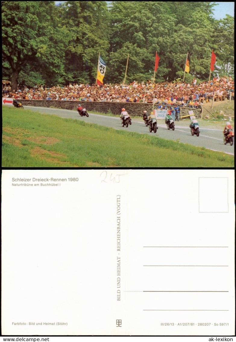 Schleiz Naturtribüne Am Buchhübeli Schleizer Dreieck-Rennen 1981 - Schleiz