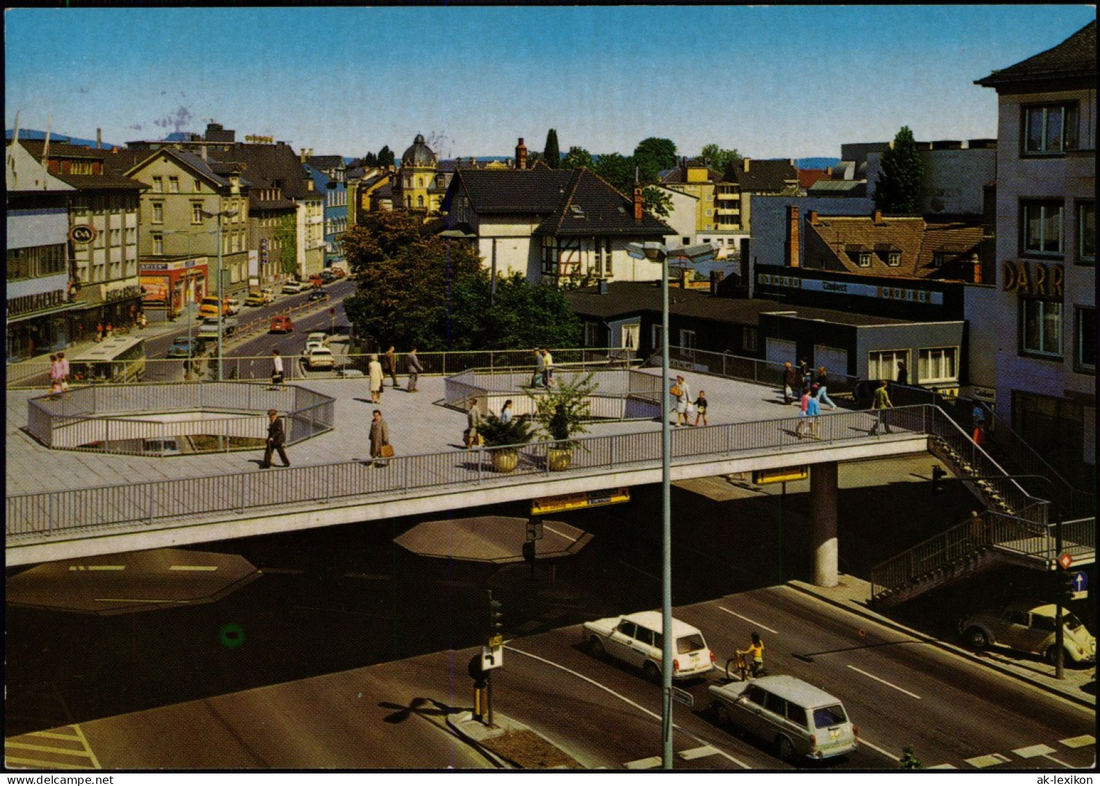 Ansichtskarte Gießen Südanlage, Fußgänger-Brücke 1984 - Giessen
