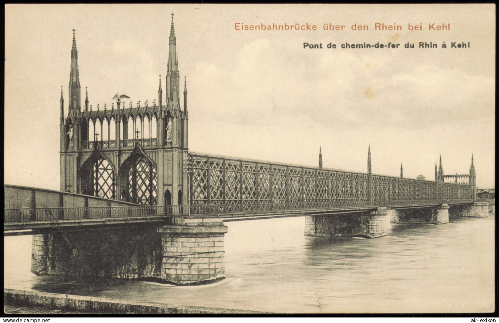 Kehl (Rhein) Eisenbahnbrücke Rhein Pont Do Chemin-de-fer Du Rhin à Kehl 1910 - Kehl