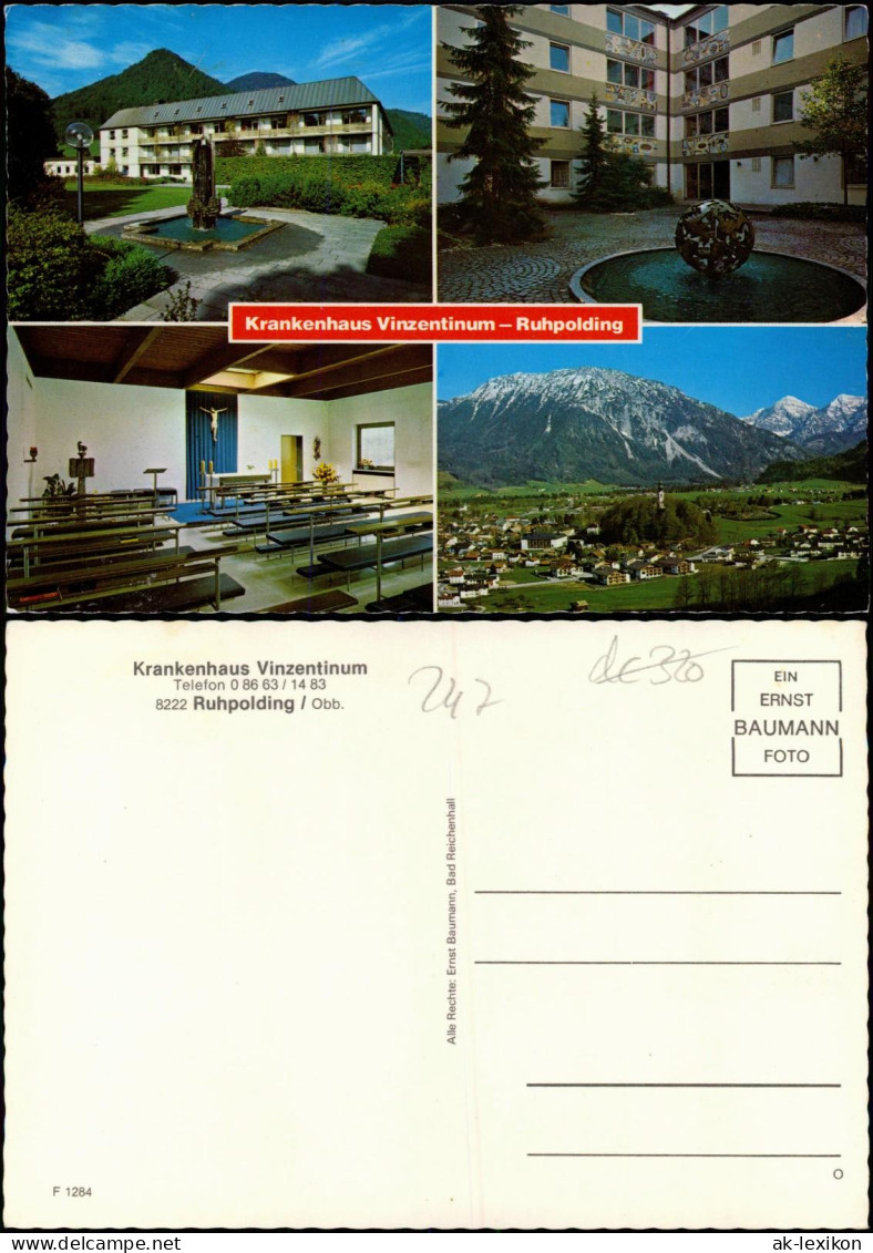 Ansichtskarte Ruhpolding Krankenhaus Vinzentinum-Ruhpolding Mehrbild-AK 1970 - Ruhpolding