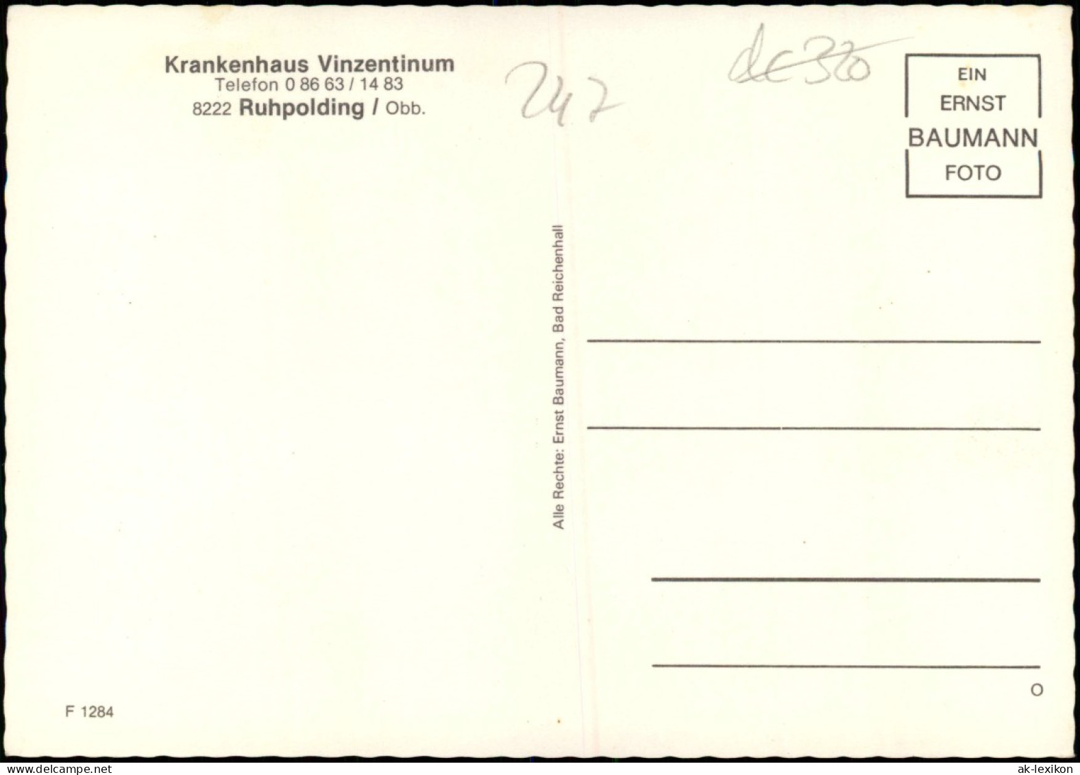 Ansichtskarte Ruhpolding Krankenhaus Vinzentinum-Ruhpolding Mehrbild-AK 1970 - Ruhpolding