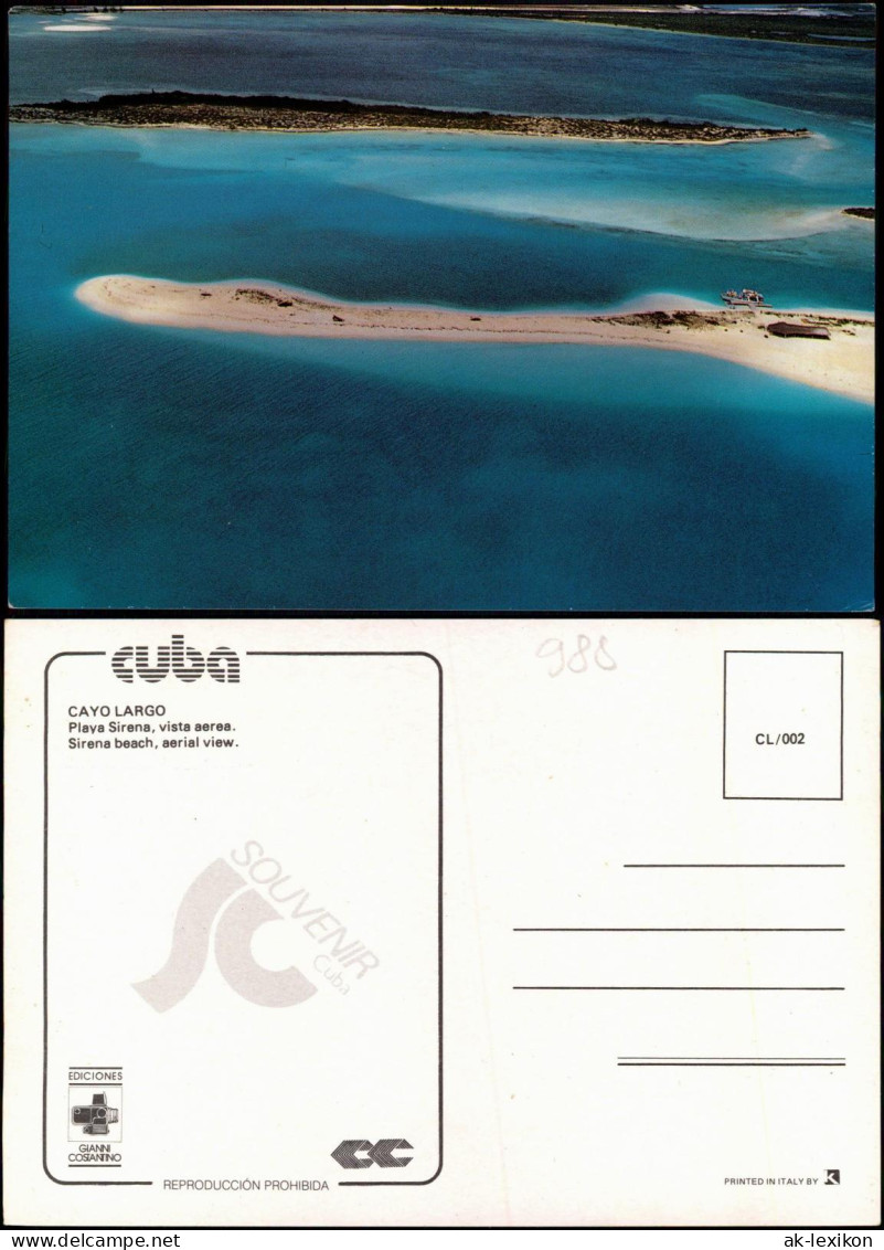 Kuba Allgemein CAYO LARGO Sirena Beach, Aerial View, Luftaufnahme 1975 - Cuba