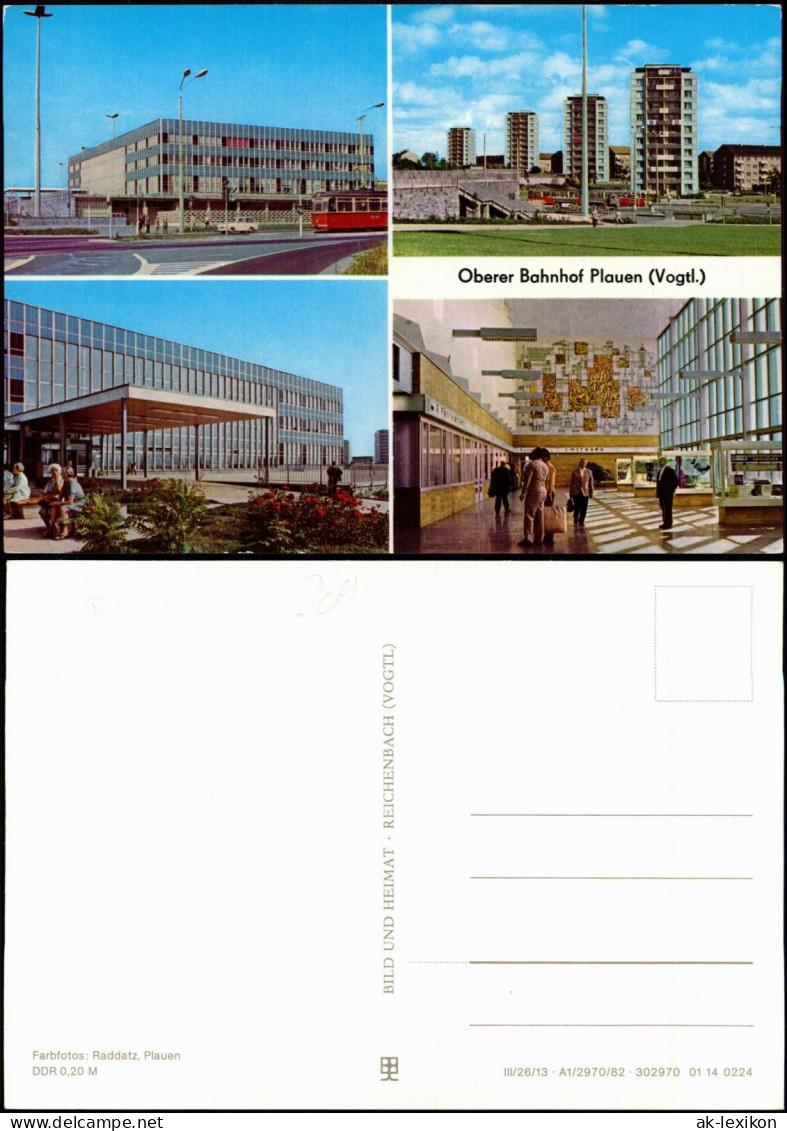 Ansichtskarte Plauen (Vogtland) Oberer Bahnhof, Belebt 1982 - Plauen