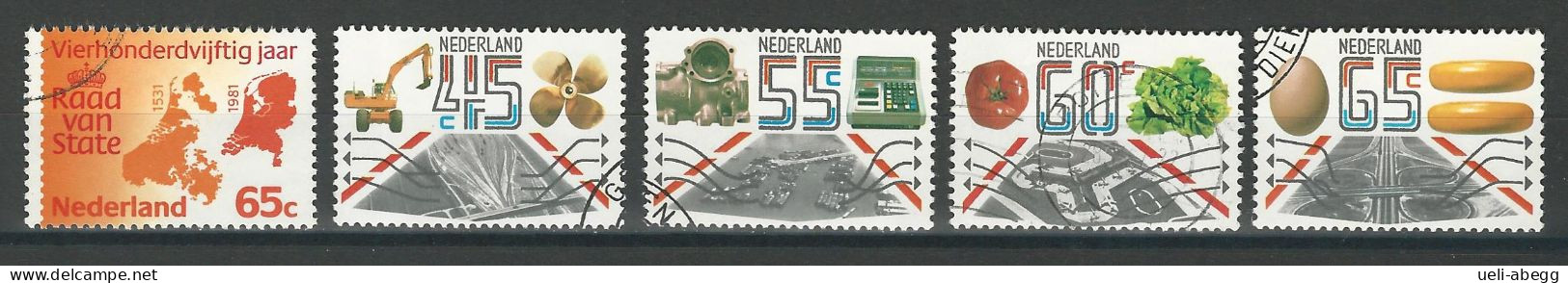 Niederlande NVPH 1227-31 , Mi 1188-92 O - Used Stamps