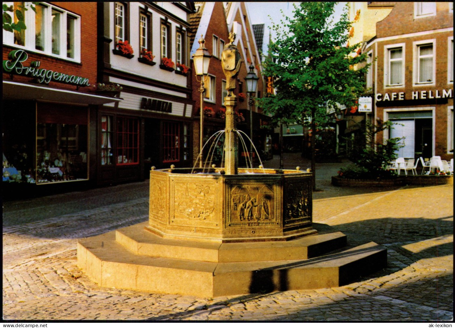 Ansichtskarte Lüdinghausen Marktbrunnen, Cafe - Geschäfte 1979 - Lüdinghausen