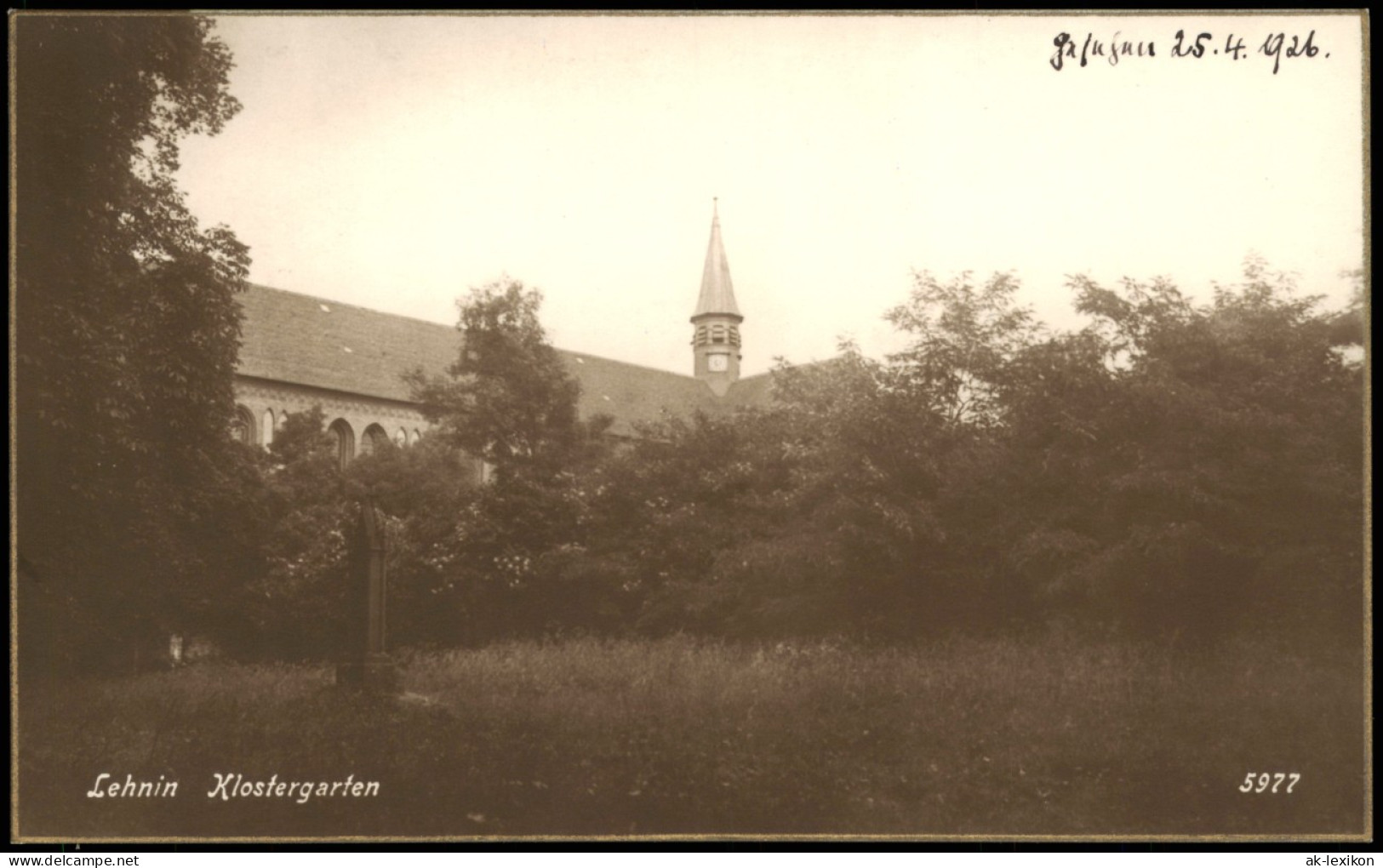 Ansichtskarte Kloster Lehnin Kloster Und Klostergarten, Fotokarte 1926 - Lehnin