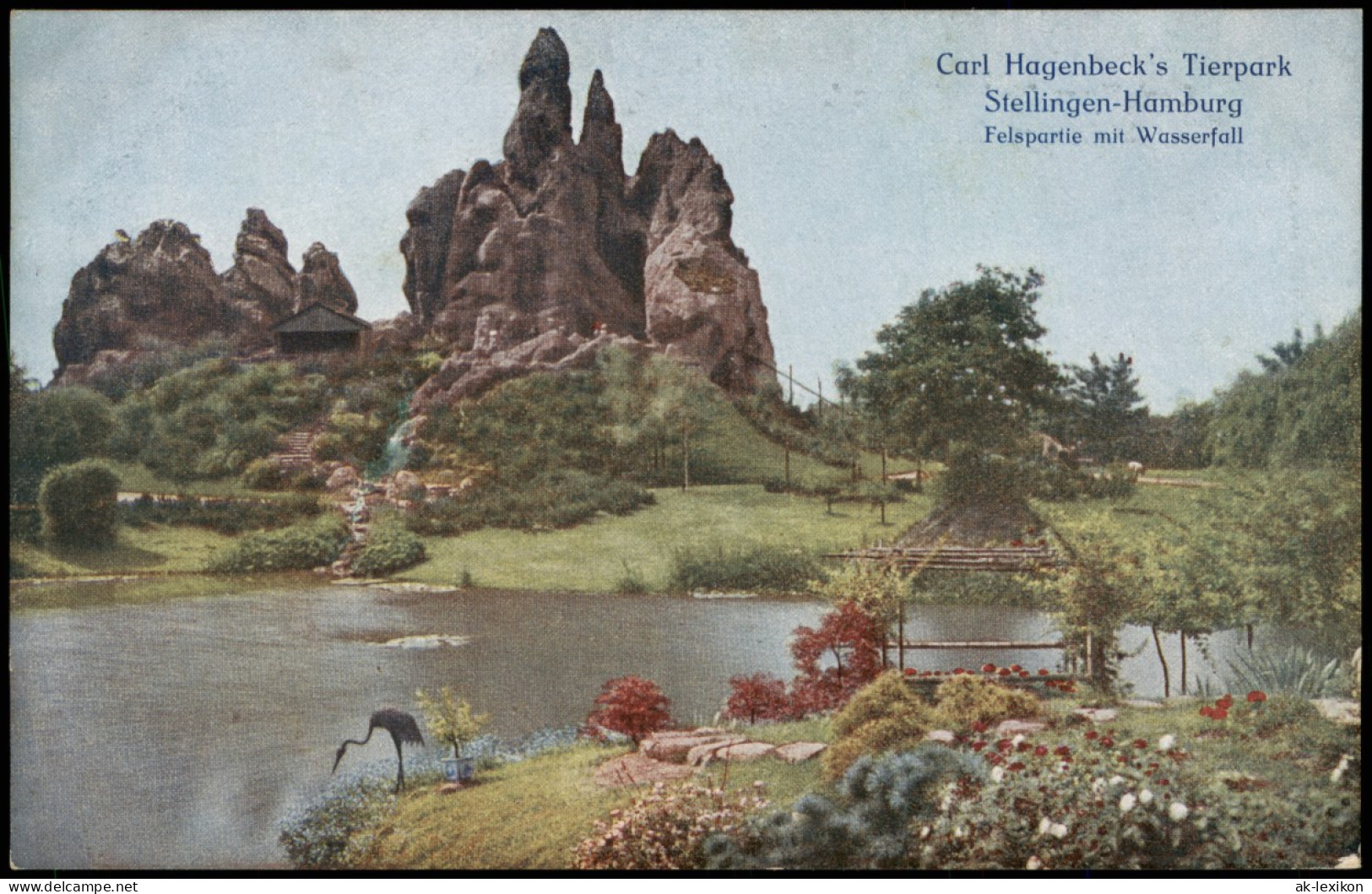 Stellingen-Hamburg Carl Hagenbeck's Tierpark Felspartie Mit Wasserfall 1812 - Stellingen