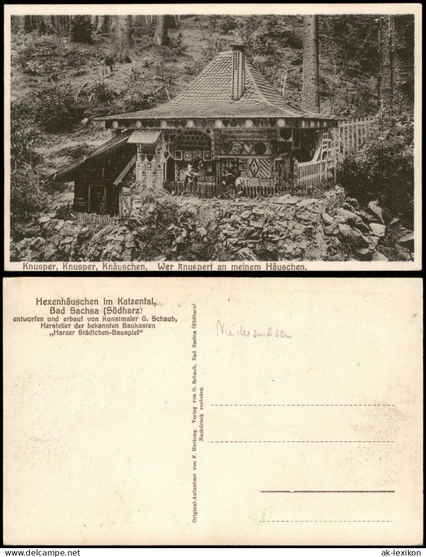 Ansichtskarte Bad Sachsa Hexenhäuschen Im Katzental, Südharz 1926 - Bad Sachsa