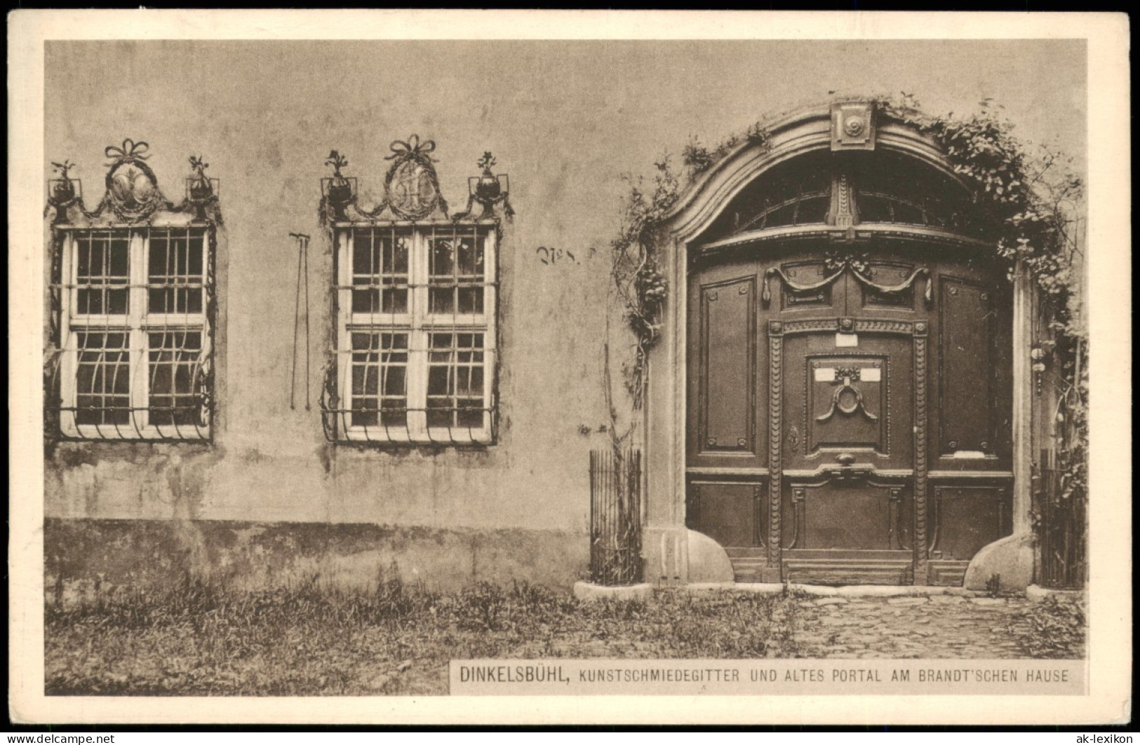 Dinkelsbühl KUNSTSCHMIEDEGITTER UND ALTES PORTAL AM BRANDT'SCHEN HAUSE 1925 - Dinkelsbühl