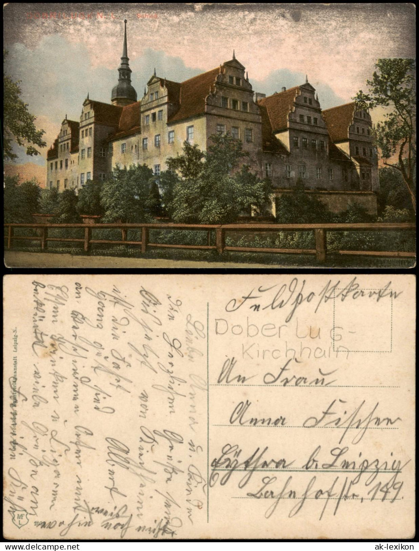 Ansichtskarte Doberlug-Kirchhain Dobrilugk Partie Am Schloß 1913 - Doberlug-Kirchhain