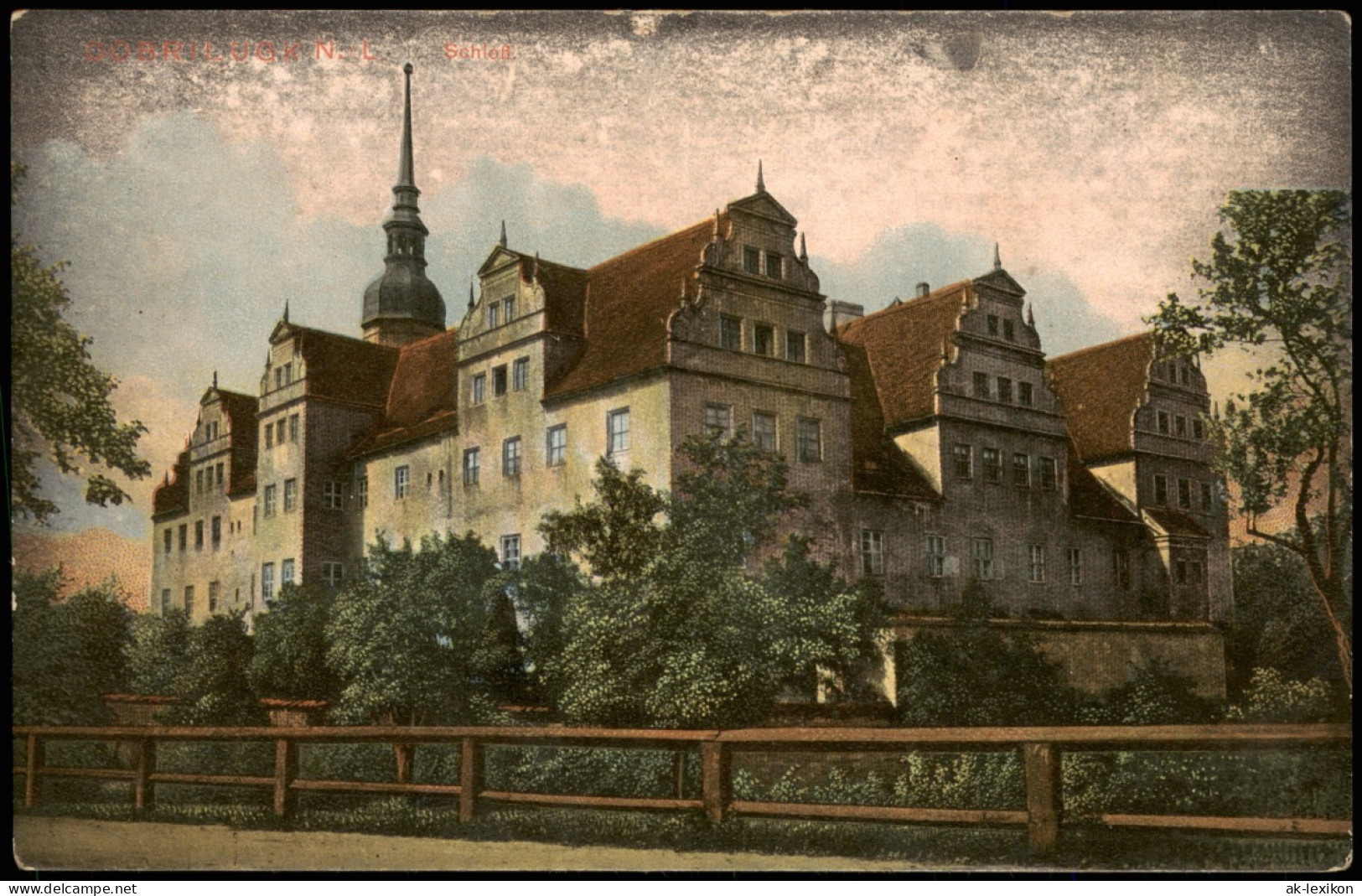 Ansichtskarte Doberlug-Kirchhain Dobrilugk Partie Am Schloß 1913 - Doberlug-Kirchhain