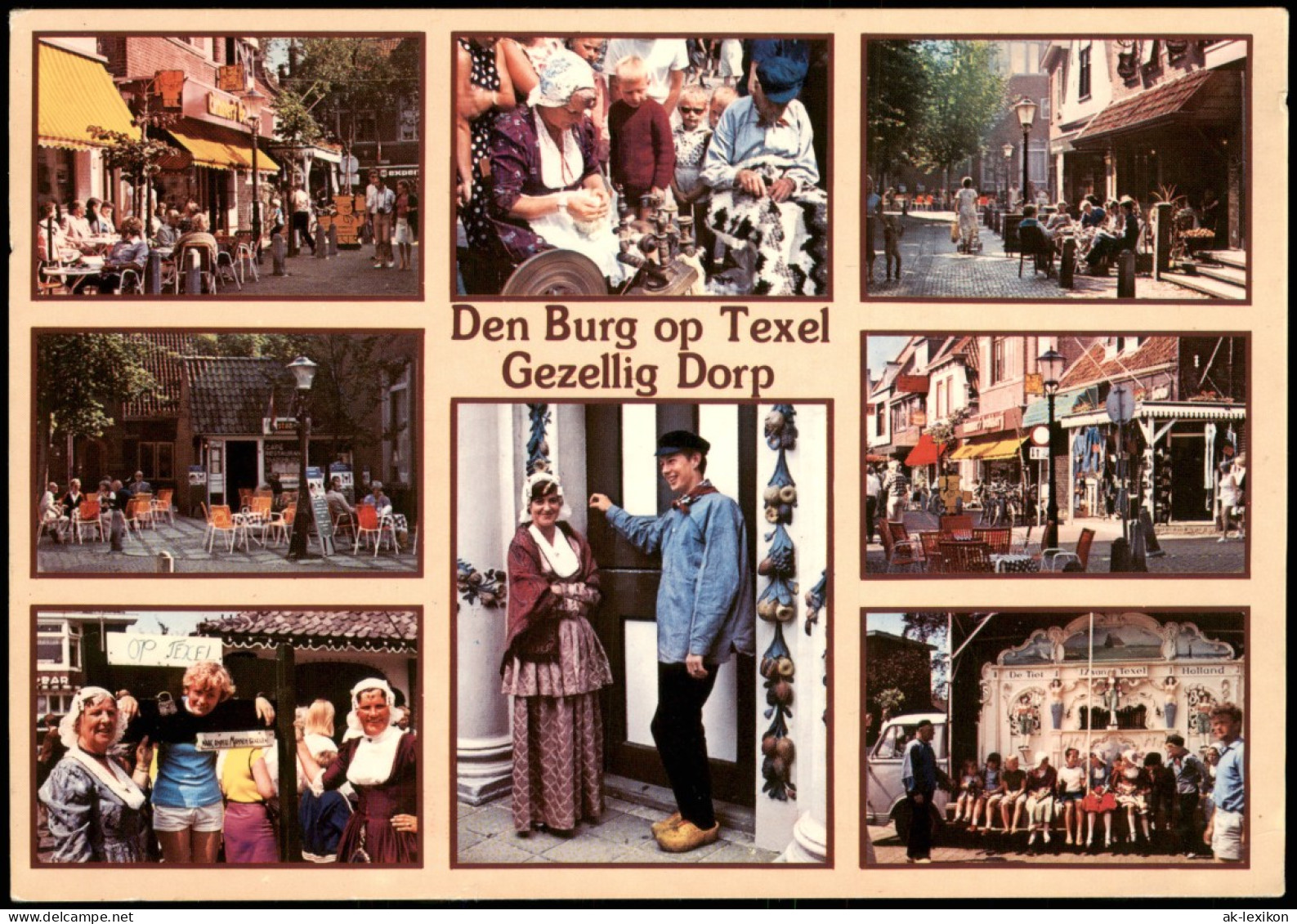 Postkaart Texel Mehrbildkarte Den Burg Op Texel Gezellig Dorp 1990 - Texel