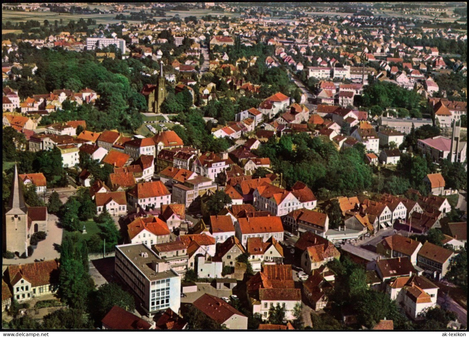 Ansichtskarte Bünde Luftbild Gesamtansicht Vom Flugzeug Aus 1972 - Bünde