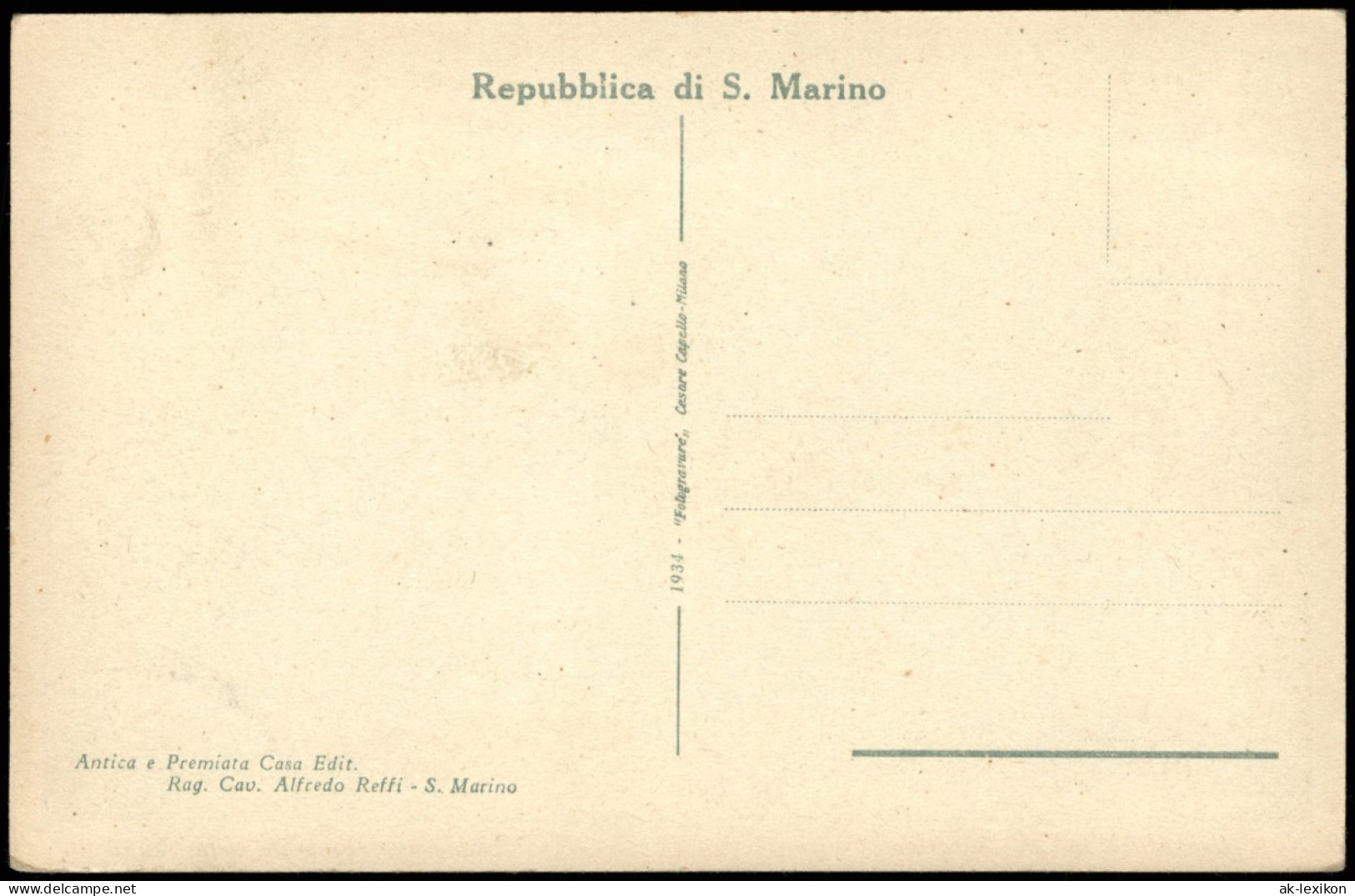 San Marino Repubblica Di S. Marino Panorama Generale Della Città 1934 - San Marino