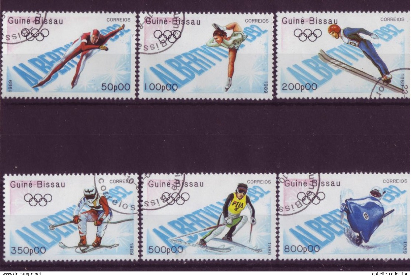 Afrique - Guinée Bissau - Albertville'92 - Jeux Olympiques D'hiver - 6 Timbres Différents  - 6822 - Guinée-Bissau