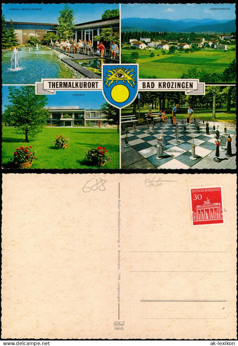 Ansichtskarte Bad Krozingen Mehrbildkarte U.a. Groß-Schach-Anlage 1970 - Bad Krozingen