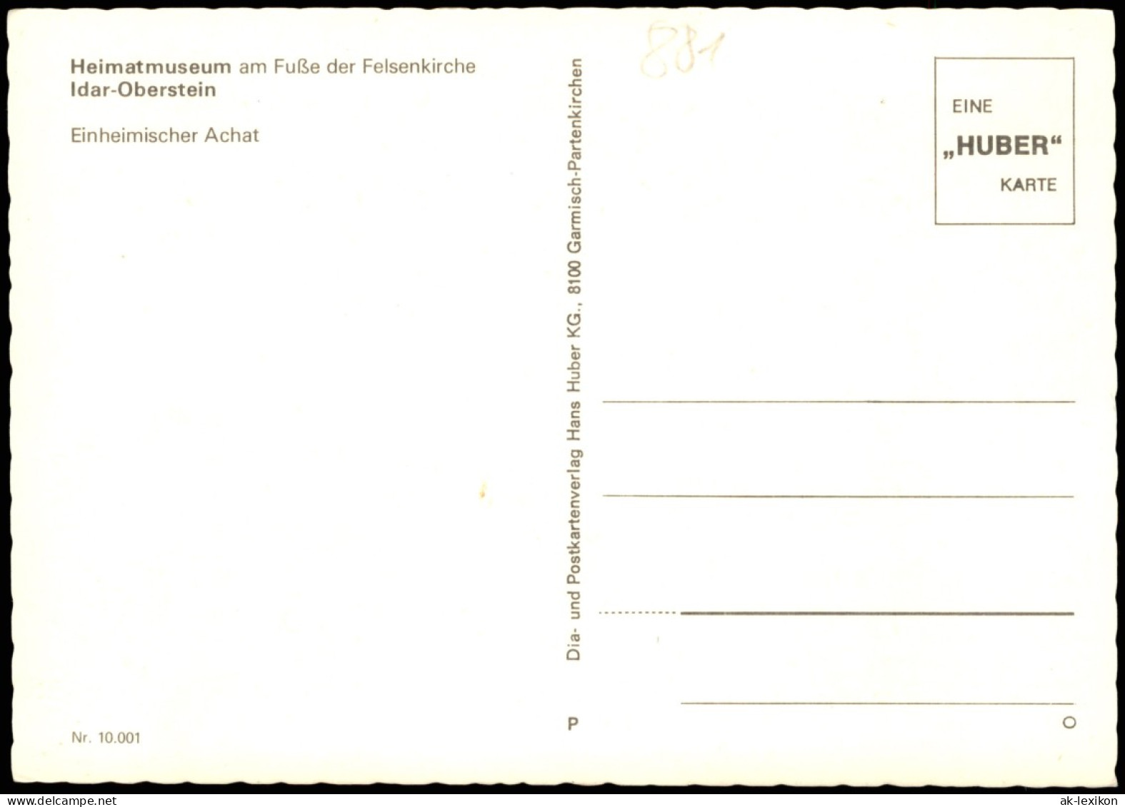 Idar-Oberstein Heimatmuseum Am Fuße Der Felsenkirche Einheimischer Achat 1980 - Idar Oberstein