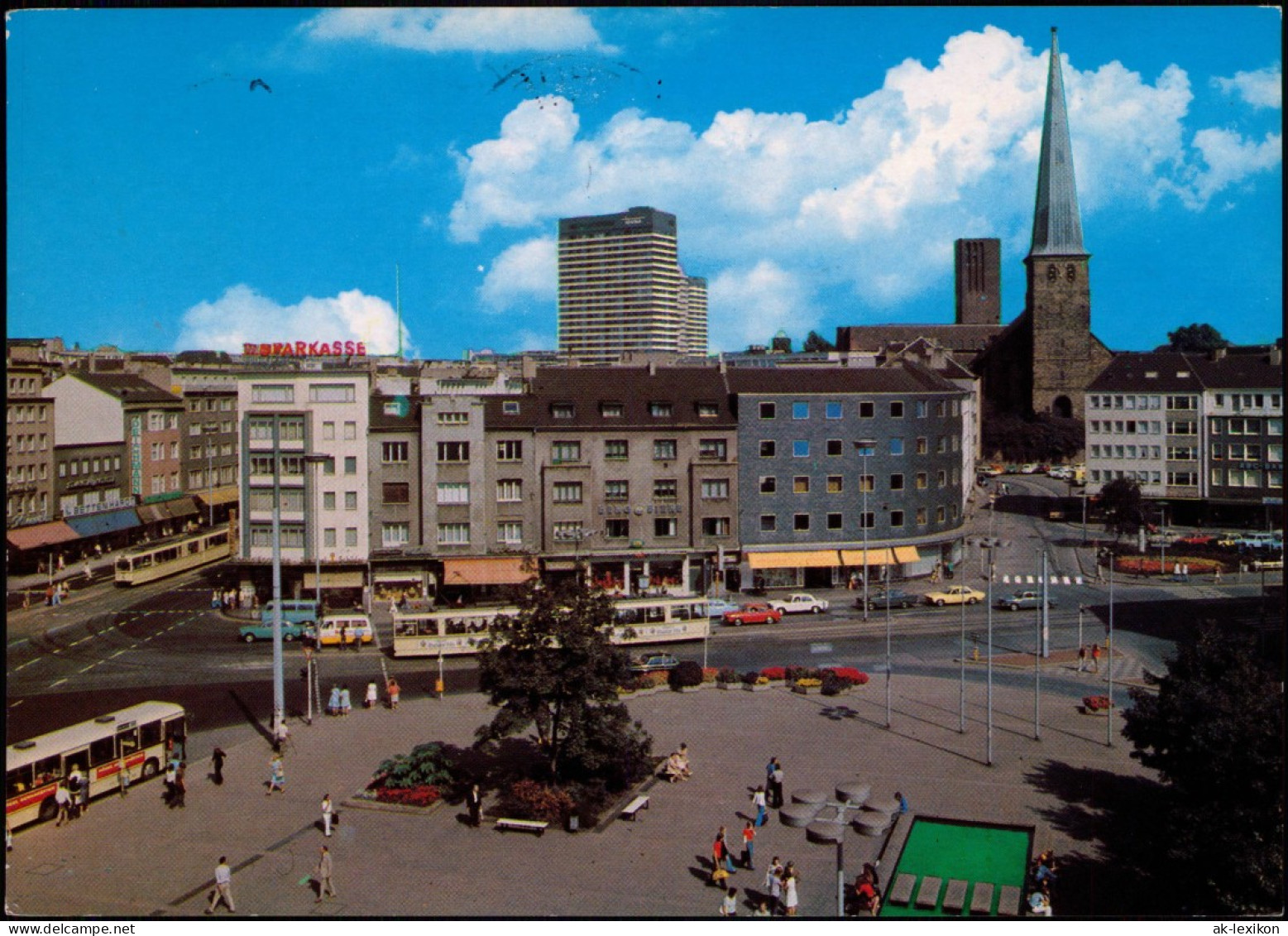 Ansichtskarte Mülheim An Der Ruhr Berliner Platz, Bus Haltestelle 1977 - Muelheim A. D. Ruhr