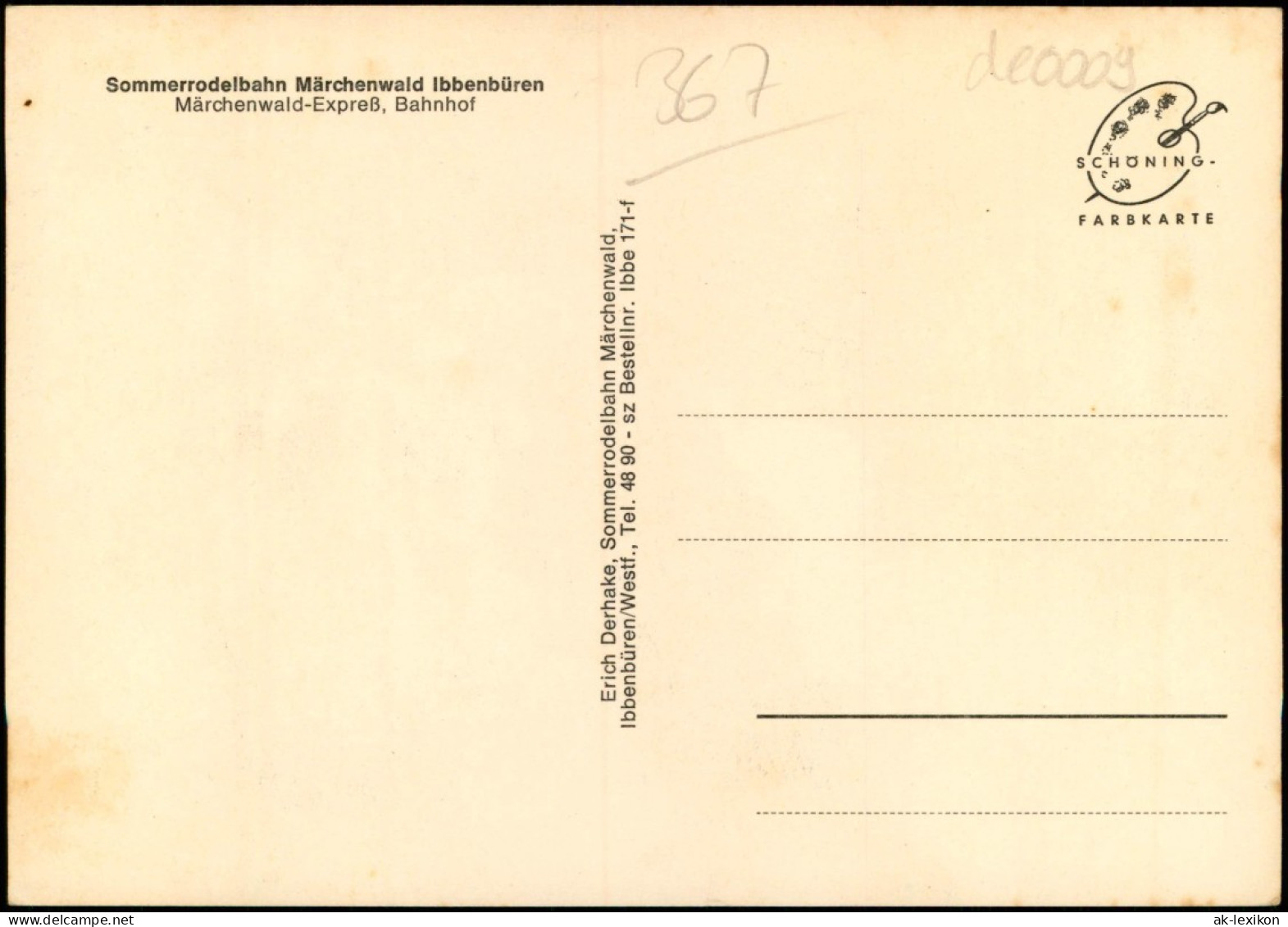 Ansichtskarte Ibbenbüren Sommerrodelbahn Märchenwald Expreß Bahnhof 1975 - Ibbenbüren