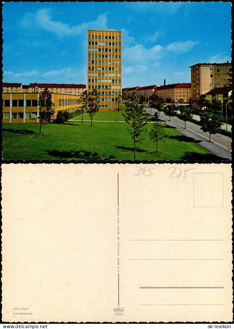 Ansichtskarte Hof (Saale) Strassen Partie Am Justizgebäude 1970 - Hof