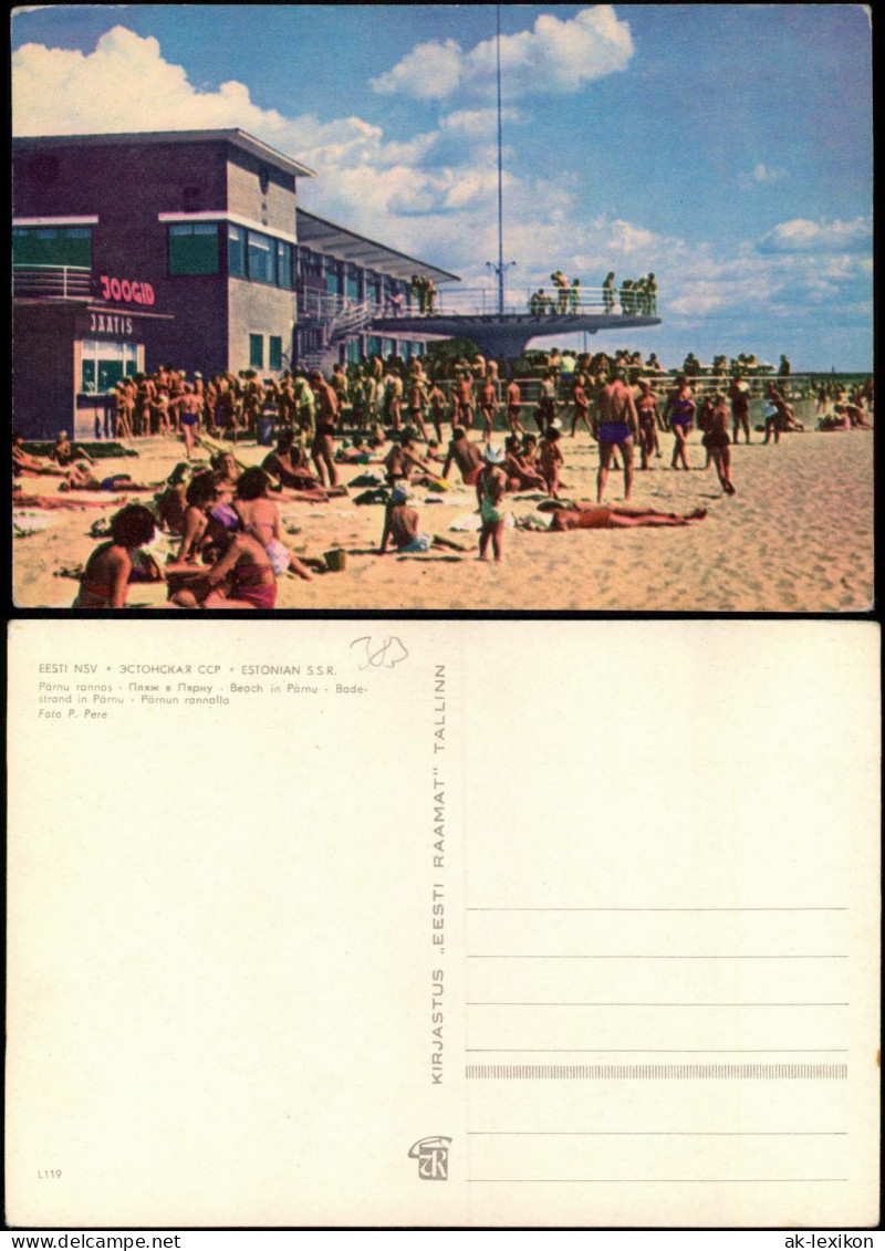 Postcard Pernau Pärnu Beach, Strand Restaurant 1972 - Estonie