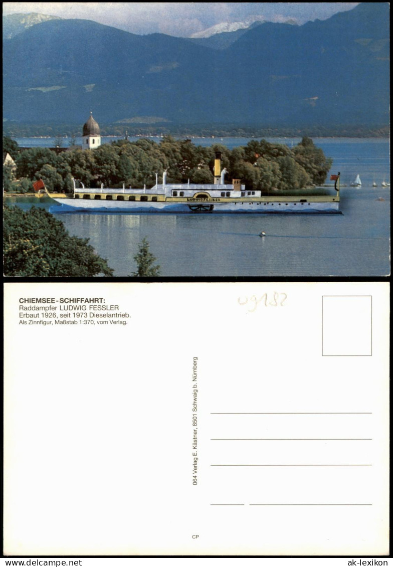 Chiemsee CHIEMSEE-SCHIFFAHRT Schiff Raddampfer LUDWIG FESSLER 1980 - Chiemgauer Alpen