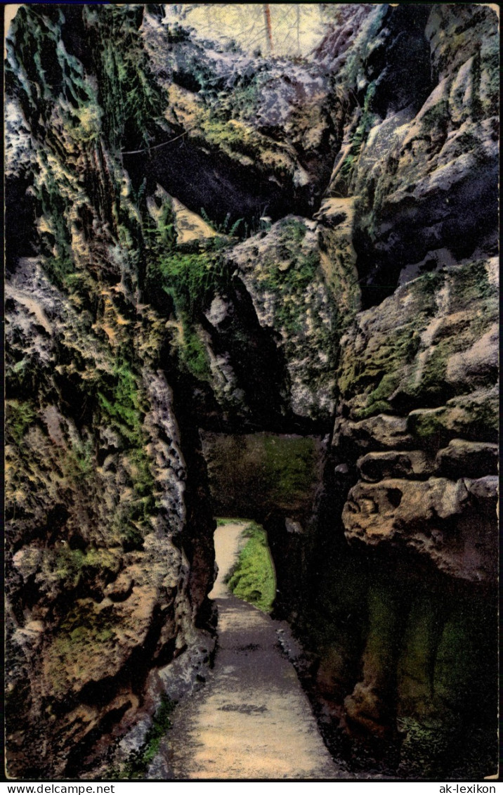 Ansichtskarte Wehlen Felsentor Im Uttewaldergrund 1912 - Wehlen
