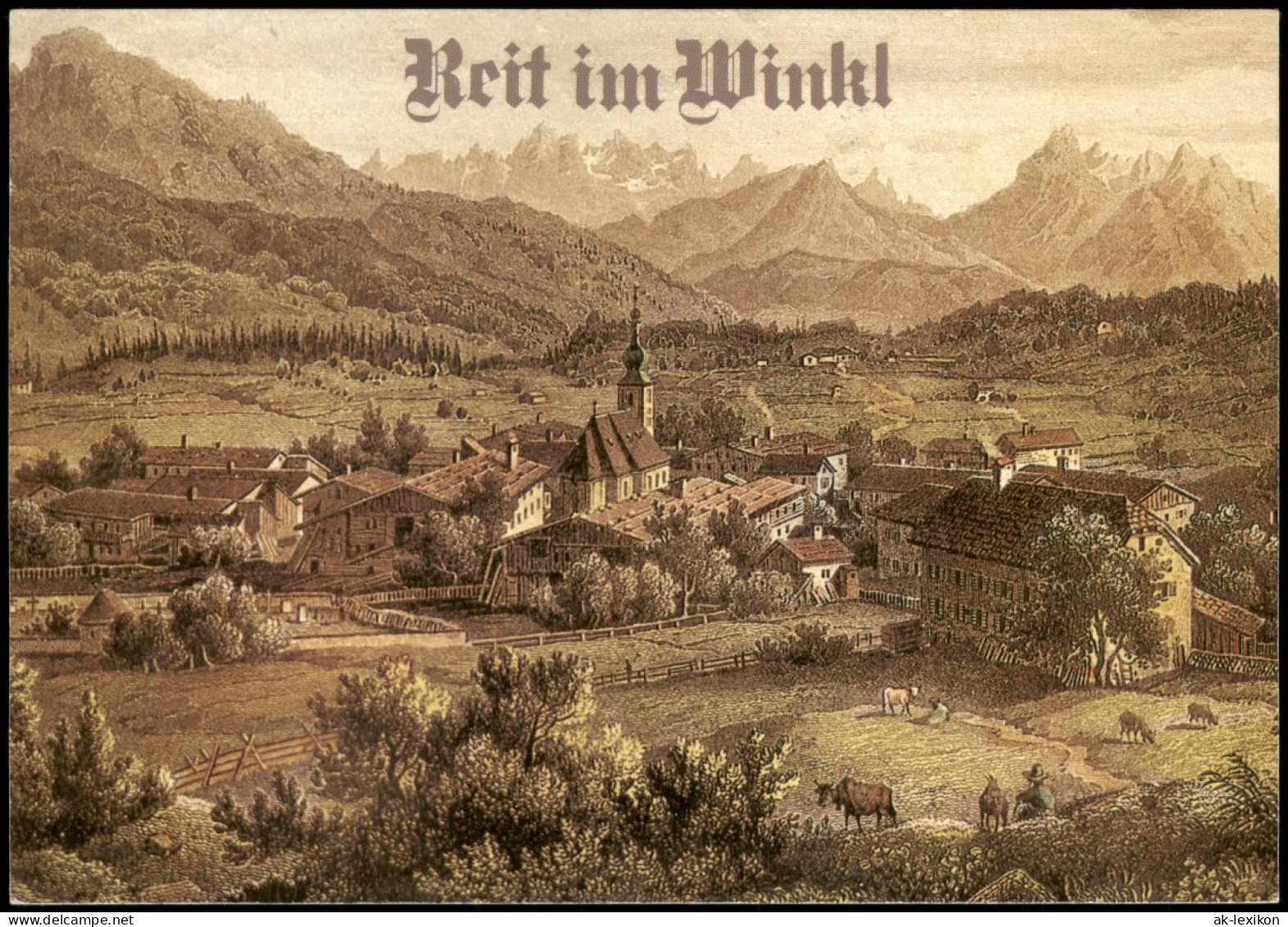 Ansichtskarte Reit Im Winkl Stadt Um Die Jahrhundertwende Repro 1900 - Reit Im Winkl