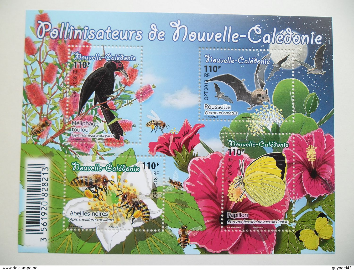 NC 2018 Y/T F1345 " Faune - Pollinisateurs " Neuf** - Unused Stamps