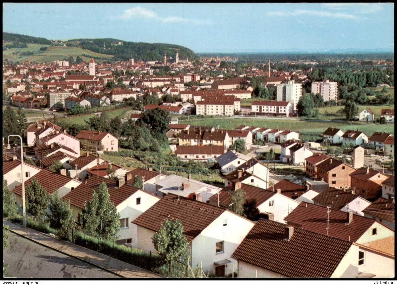 Deggendorf Panorama-Ansicht Blick Auf Wohnhäuser Und Stadt 1975 - Deggendorf